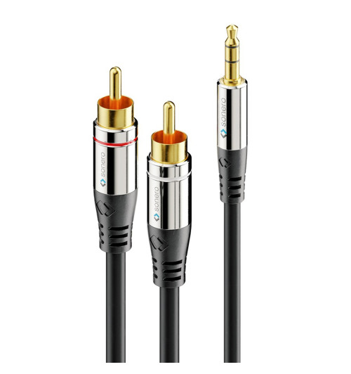 Sonero SAC600 - Kabel interkonekt audio 3.5mm Stereo Jack - 2 RCA (Cinch)