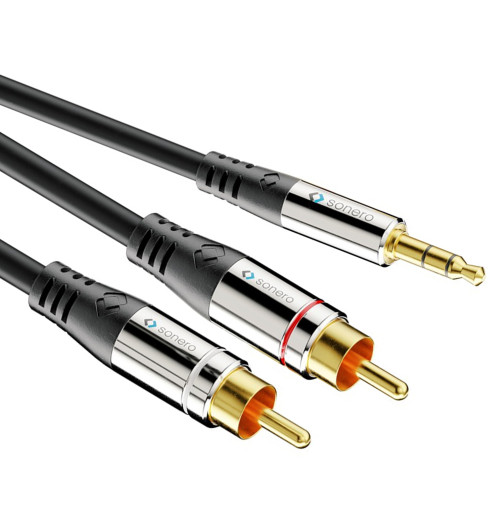 Sonero SAC600 - Kabel interkonekt audio 3.5mm Stereo Jack - 2 RCA (Cinch)