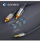Sonero SAC600 - Kabel interkonekt audio 3.5mm Stereo Jack - 2 RCA (Cinch)