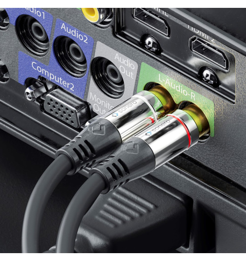 Sonero SAC600 - Kabel interkonekt audio 3.5mm Stereo Jack - 2 RCA (Cinch)