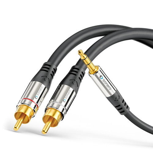 Sonero SAC600 - Kabel interkonekt audio 3.5mm Stereo Jack - 2 RCA (Cinch)