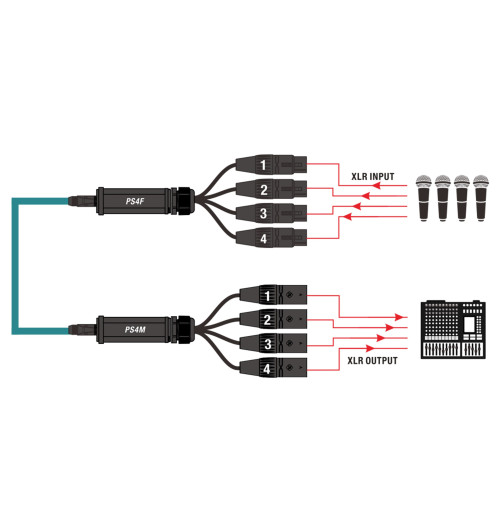 Roxtone PS4F - Konwerter adapter DMX żeński na RJ45 żeński