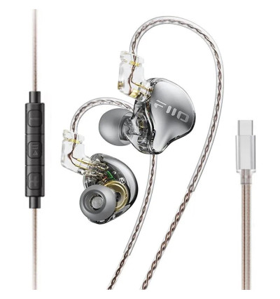 FiiO JD10 TC - Słuchawki dokanałowe / monitory IEM Hi-Res z mikrofonem i złączem USB-C