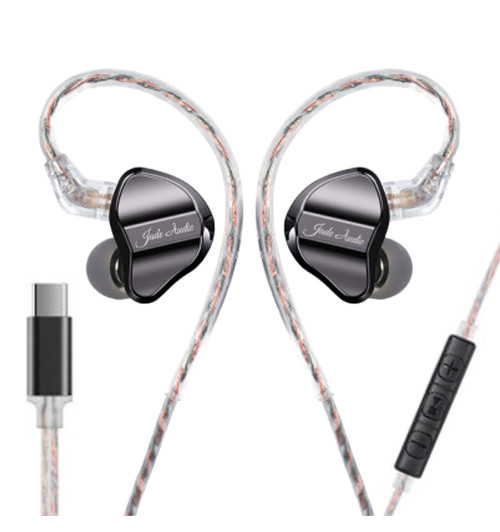 FiiO x JadeAudio JD1 Type-C - Słuchawki dokanałowe / monitory IEM Hi-Res z mikrofonem i złączem USB-C