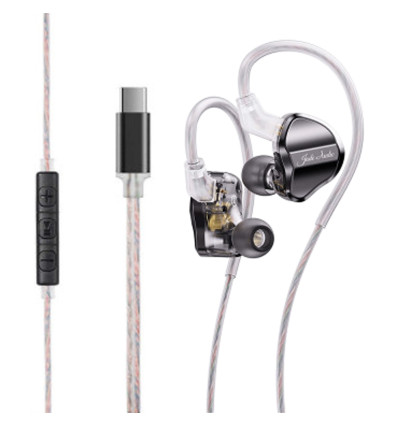 FiiO x JadeAudio JD1 Type-C - Słuchawki dokanałowe / monitory IEM Hi-Res z mikrofonem i złączem USB-C