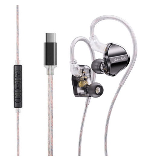 FiiO x JadeAudio JD1 Type-C - Słuchawki dokanałowe / monitory IEM Hi-Res z mikrofonem i złączem USB-C