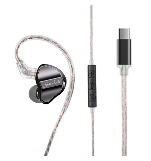 FiiO x JadeAudio JD1 Type-C - Słuchawki dokanałowe / monitory IEM Hi-Res z mikrofonem i złączem USB-C