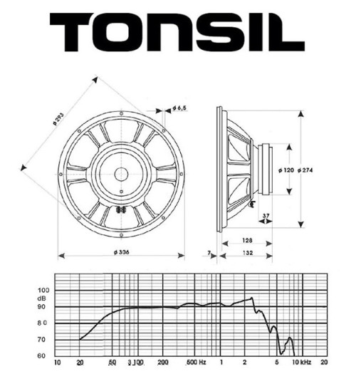 Głośnik niskotonowy TONSIL GDN 30/100/11 8 Ohm