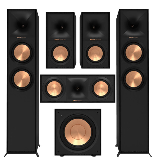 Zestaw kolumn do kina domowego 5.1 - Klipsch R-600F + R-50M + R-50C + R-101SW