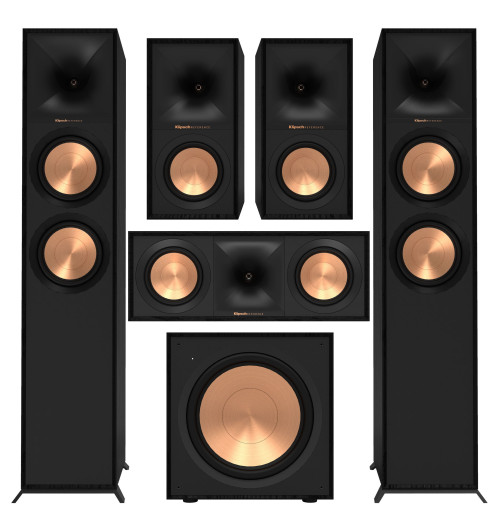 Zestaw kolumn do kina domowego 5.1 - Klipsch R-600F + R-50M + R-50C + R-121SW