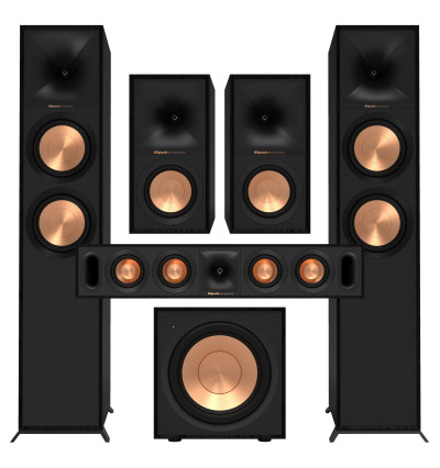 Zestaw kolumn do kina domowego 5.1 - Klipsch R-600F + R-50M + R-30C + R-101SW