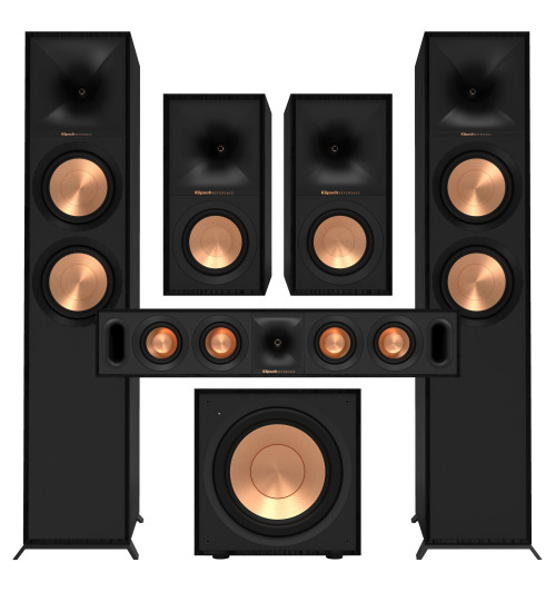 Zestaw kolumn do kina domowego 5.1 - Klipsch R-600F + R-50M + R-30C + R-101SW
