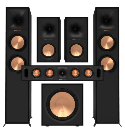 Zestaw kolumn do kina domowego 5.1 - Klipsch R-600F + R-50M + R-30C + R-121SW