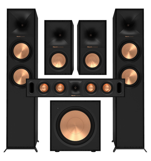 Zestaw kolumn do kina domowego 5.1 - Klipsch R-600F + R-50M + R-30C + R-121SW