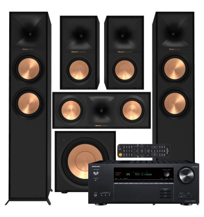 Zestaw kina domowego 5.1: Onkyo TX-NR6100 + Klipsch R-600F + R-50M + R-50C + R-101SW