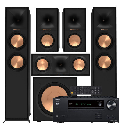 Zestaw kina domowego 5.1: Onkyo TX-NR6100 + Klipsch R-600F + R-50M + R-50C + R-121SW
