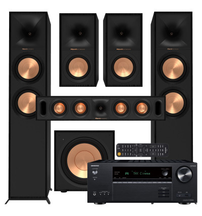 Zestaw kina domowego 5.1: Onkyo TX-NR6100 + Klipsch R-600F + R-50M + R-30C + R-101SW