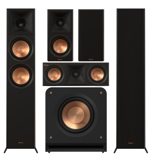 Zestaw kolumn do kina domowego 5.1 - Klipsch RP-6000F II + RP-500M II + RP-500C II + RP-1200SW