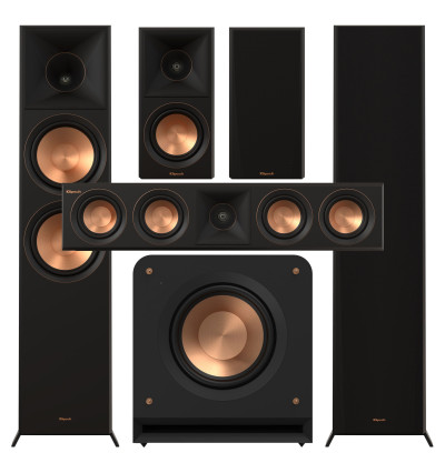 Zestaw kolumn do kina domowego 5.1 - Klipsch RP-8000F II + RP-500M II + RP-404C II + RP-1200SW