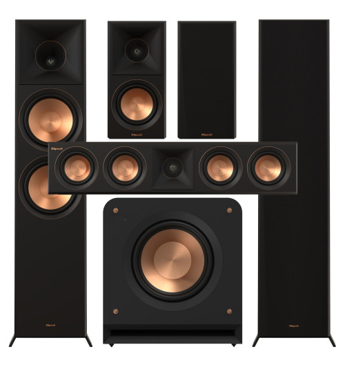 Zestaw kolumn do kina domowego 5.1 - Klipsch RP-8000F II + RP-500M II + RP-404C II + RP-1200SW