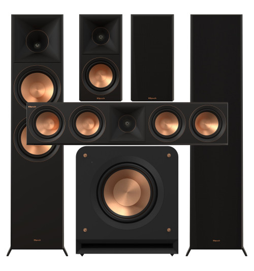Zestaw kolumn do kina domowego 5.1 - Klipsch RP-8000F II + RP-500M II + RP-504C II + RP-1200SW