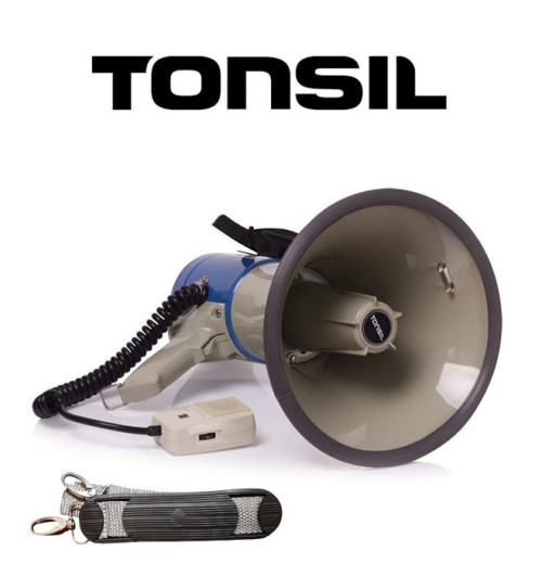 Tonsil TE 23/20M - Megafon z syreną USB AUX MP3