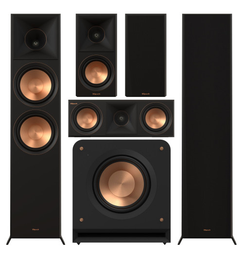 Zestaw kolumn do kina domowego 5.1 - Klipsch RP-8000F II + RP-500M II + RP-500C II + RP-1200SW