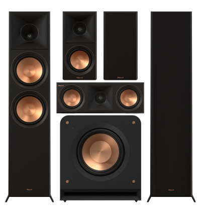 Zestaw kolumn do kina domowego 5.1 - Klipsch RP-8000F II + RP-500M II + RP-500C II + RP-1200SW