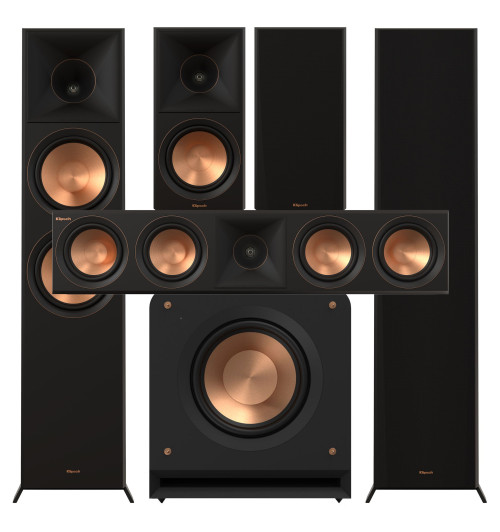 Zestaw kolumn do kina domowego 5.1 - Klipsch RP-8000F II + RP-600M II + RP-504C II + RP-1200SW
