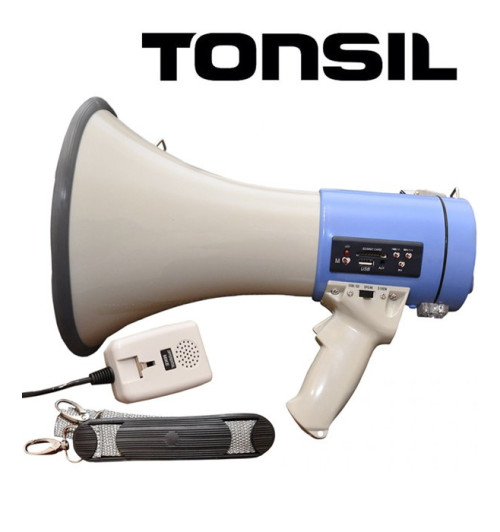 Tonsil TE 23/20M - Megafon z syreną USB AUX MP3