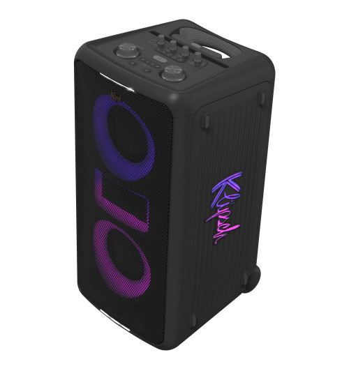 Klipsch Miami Music City - Przenośny bezprzewodowy aktywny głośnik imprezowy z Bluetooth 5.2 i podświetleniem RGB
