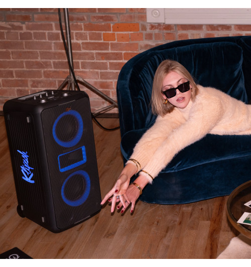 Klipsch Miami Music City - Przenośny bezprzewodowy aktywny głośnik imprezowy z Bluetooth 5.2 i podświetleniem RGB