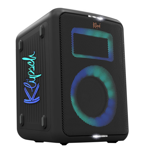 Klipsch Vegas Music City - Przenośny bezprzewodowy aktywny głośnik imprezowy z Bluetooth 5.2 i podświetleniem RGB