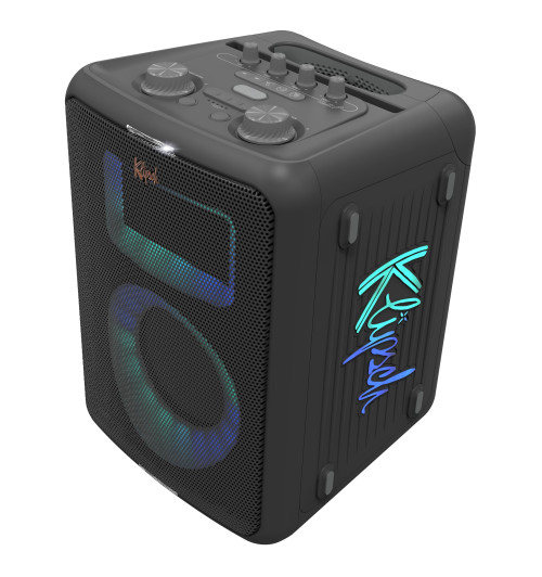 Klipsch Vegas Music City - Przenośny bezprzewodowy aktywny głośnik imprezowy z Bluetooth 5.2 i podświetleniem RGB