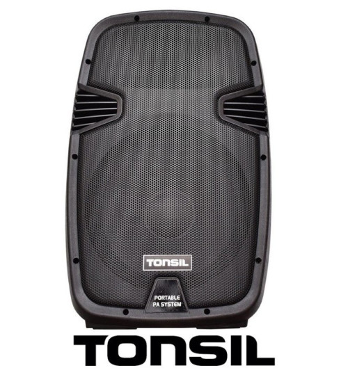 Tonsil ZP 12 - zestaw przenośny 500W Bluetooth, FM, USB, SD + pilot, 2 mikrofony