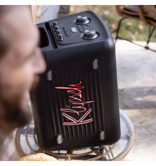 Klipsch Vegas Music City - Przenośny bezprzewodowy aktywny głośnik imprezowy z Bluetooth 5.2 i podświetleniem RGB