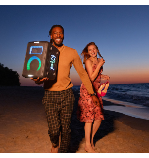 Klipsch Vegas Music City - Przenośny bezprzewodowy aktywny głośnik imprezowy z Bluetooth 5.2 i podświetleniem RGB