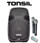 Tonsil ZP 15 - zestaw przenośny 700W Bluetooth, FM, USB, SD + pilot, 2 mikrofony