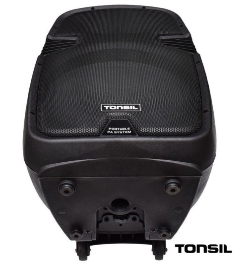 Tonsil ZP 15 - zestaw przenośny 700W Bluetooth, FM, USB, SD + pilot, 2 mikrofony