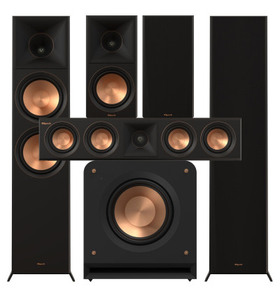 Zestaw kolumn do kina domowego 5.1 - Klipsch RP-8000F II + RP-600M II + RP-404C II + RP-1200SW