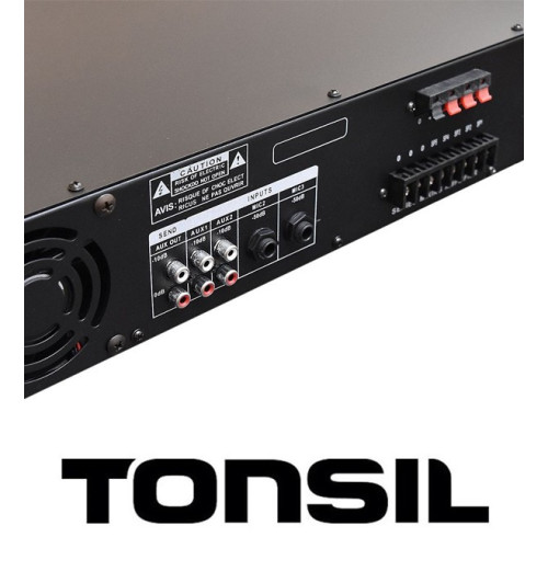 Tonsil WL-180U - Wzmacniacz miksujący 5-strefowy 180W MP3 /USB /Bluetooth