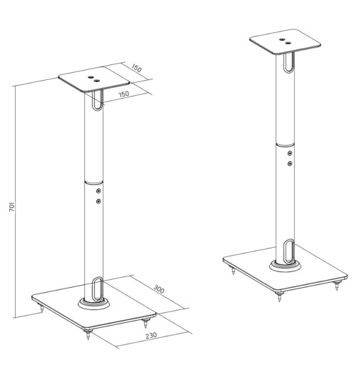 Taga Harmony ETSS-70 - Podstawki / stojaki pod kolumny głośnikowe (para)