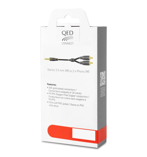 QED Connect Jack to Phono - Kabel interkonekt analogowy stereo 3,5mm Jack do 2x RCA