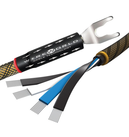 WireWorld Gold Eclipse 10 Biwire Jumpers Spade - Audiofilskie zworki do kolumn głośnikowych komplet 4 x 15cm