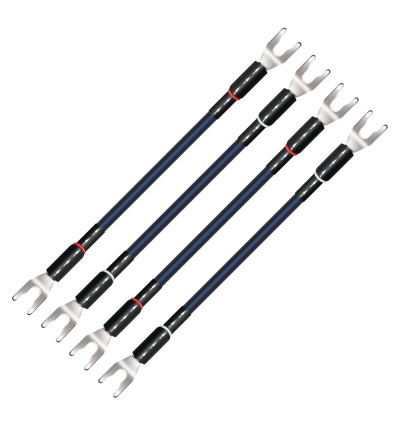 WireWorld Oasis 10 Biwire Jumpers Spade - Audiofilskie zworki do kolumn głośnikowych komplet 4 x 15cm