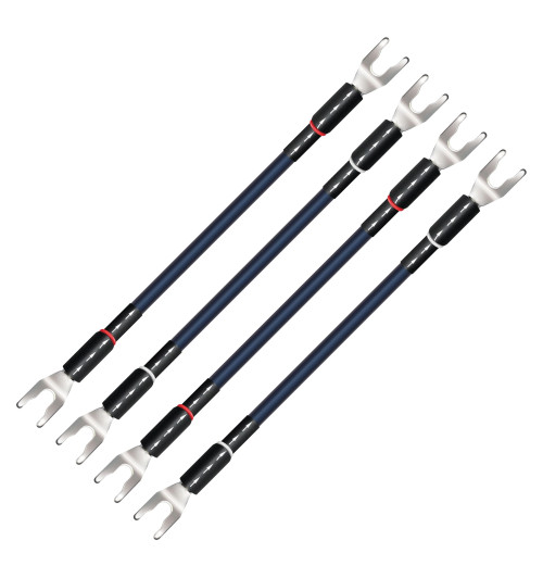 WireWorld Oasis 10 Biwire Jumpers Spade - Audiofilskie zworki do kolumn głośnikowych komplet 4 x 15cm