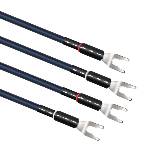 WireWorld Oasis 10 Biwire Jumpers Spade - Audiofilskie zworki do kolumn głośnikowych komplet 4 x 15cm