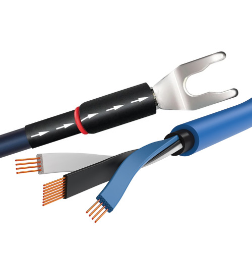 WireWorld Oasis 10 Biwire Jumpers Spade - Audiofilskie zworki do kolumn głośnikowych komplet 4 x 15cm