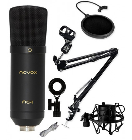 Uchwyt + POP filtr + mikrofon NOVOX NC-1 + kosz antywibracyjny
