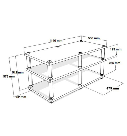 NorStone STÄBBL AV - Modułowy stolik RTV na TV i Hi-Fi Audio